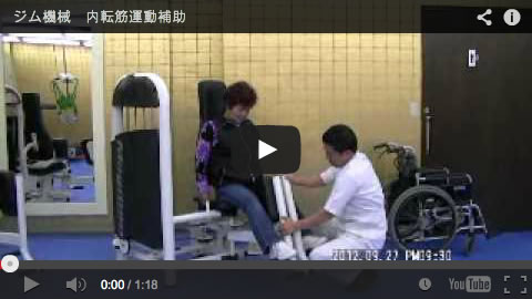 リハビリセンター大明 リハビリトレーニングジム機械内転筋運動補助